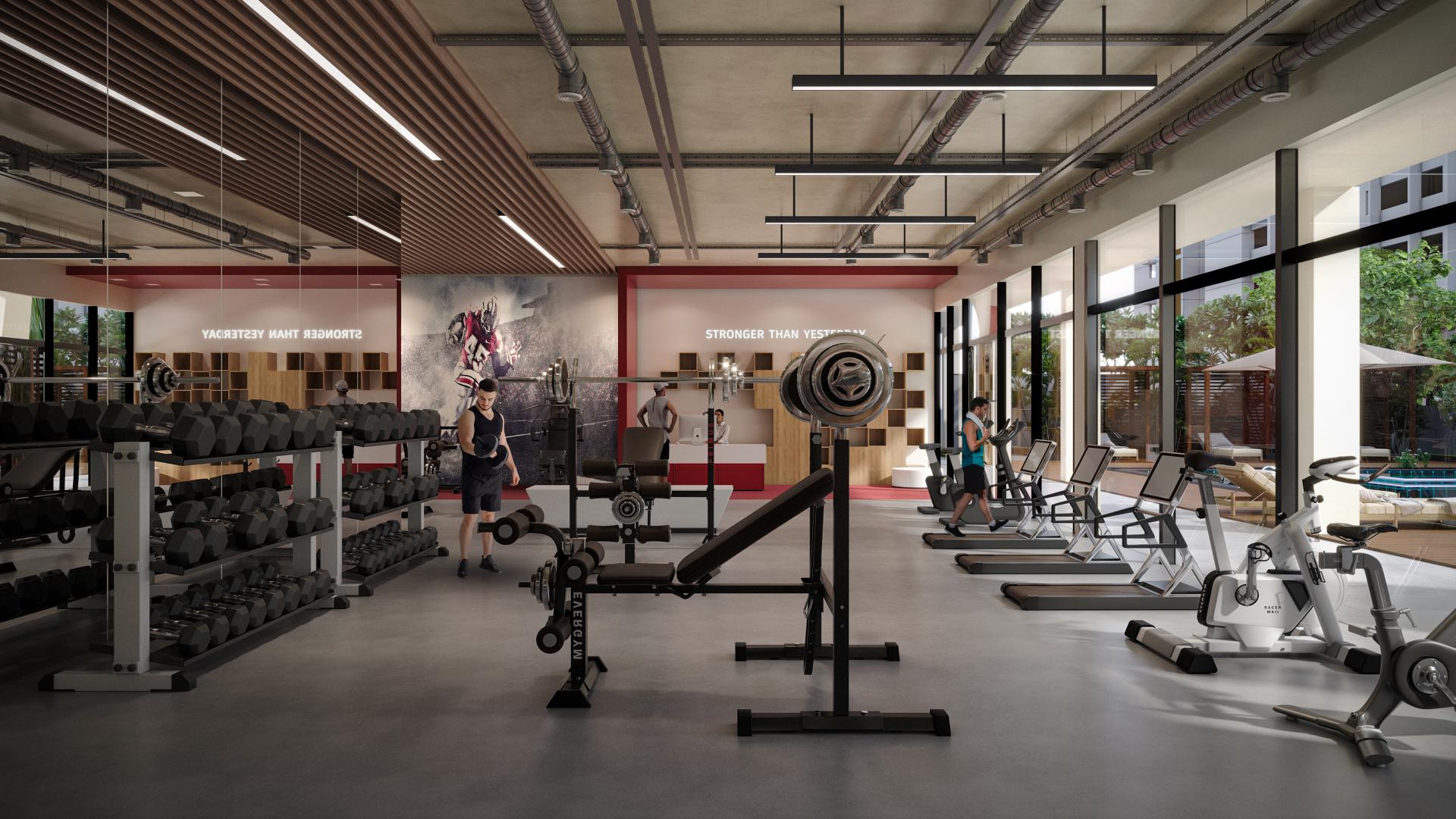 Indoor gym at Mahindra Marina 64